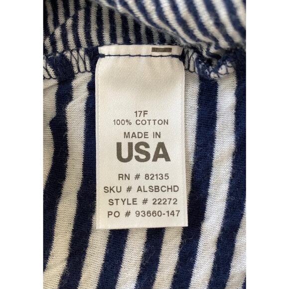 Fresh Produce Women's Size M Blue White Striped Full Zip Hooded Jacket - Picture 2 of 7